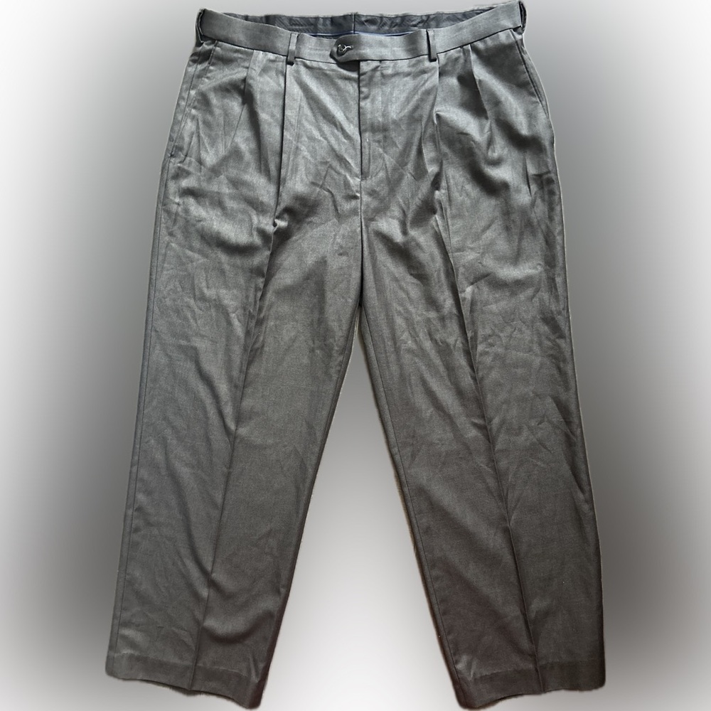 Croft & Barrow Pants Mens 40x32 Dark Gray Dress Formal Oxford Academia Office